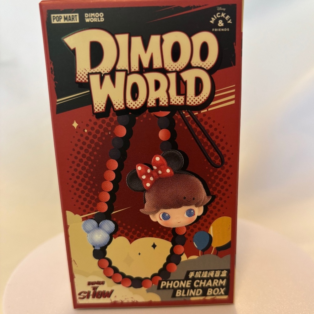 Dimoo World X Disney Pop Mart Phone Charm Blind Box Unopened